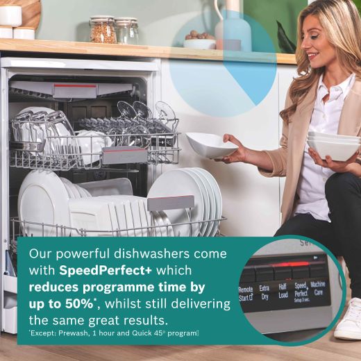 Bosch Series 6 Standard Dishwasher - Silver - Annotation - SpeedPerfect